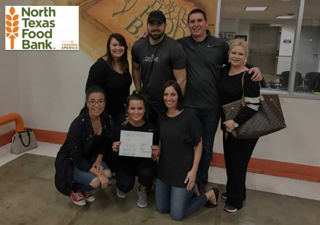Our Dallas Team spends time packing food for the North Texas Food Bank