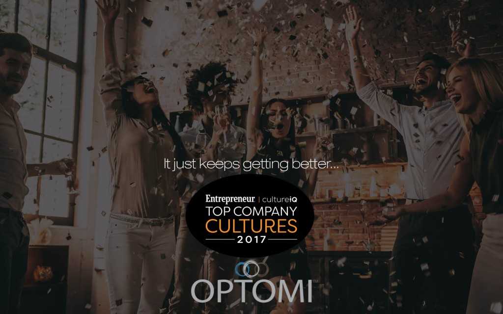 Tech Staffing Firm Optomi Recognized on Entrepreneur Magazine’s 2017 Top Company Cultures List