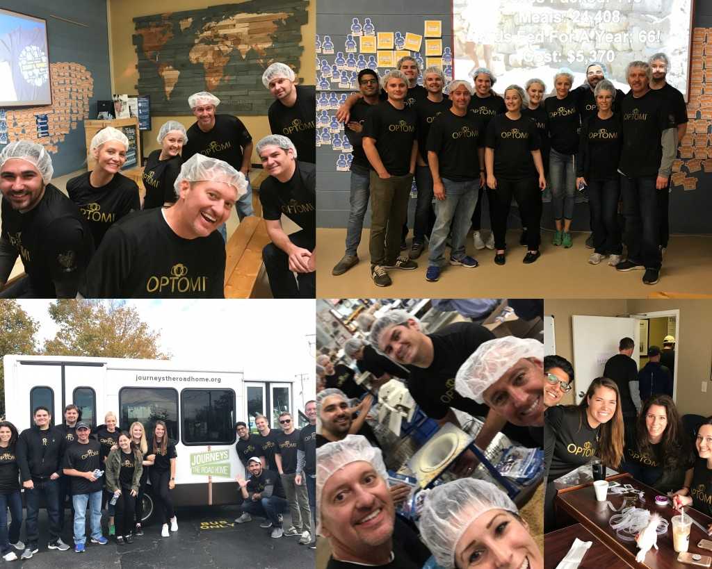 Optomi’s Chicago Team volunteers at Journeys: The Road Home and Feed My Starving Children
